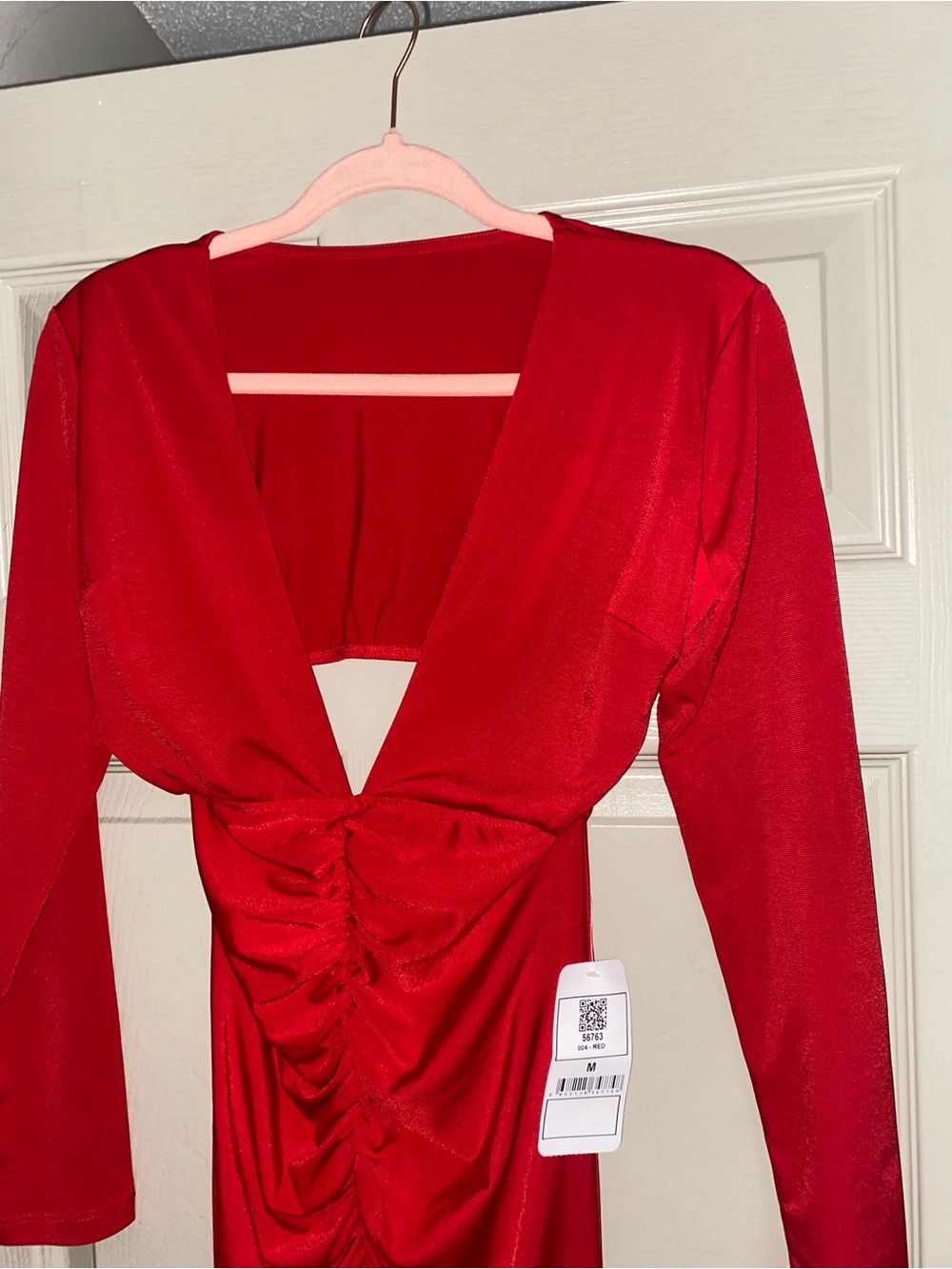 kikiriki Red Split-Front Maxi Dress - Picture 6 of 8